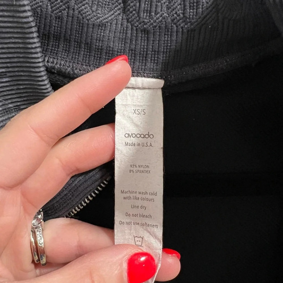 Avocado full zip workout jacket size xs small in excellent like-new condition - Picture 2 of 5